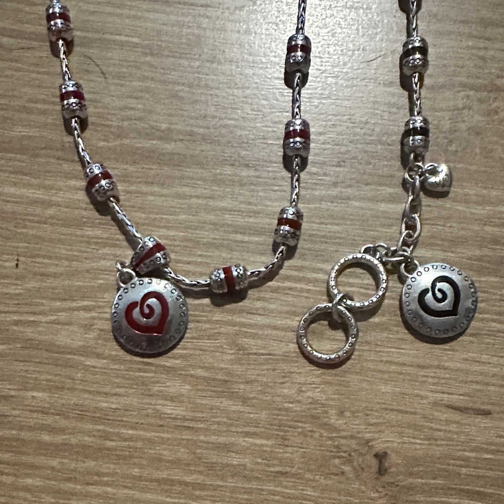 Brighton Silver and Red Swirl Necklace Set - Picture 2 of 5